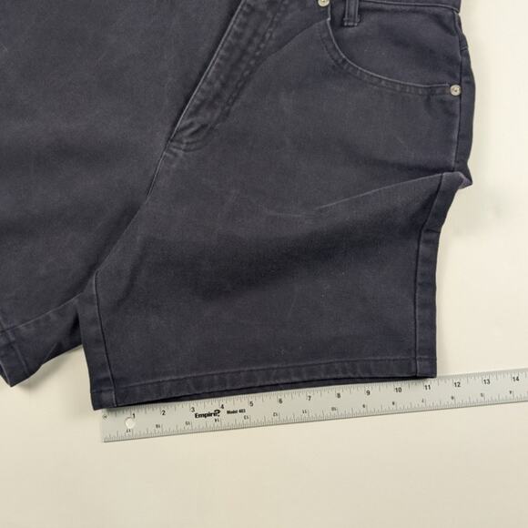 Vintage Black High Waist Denim Mom Shorts Westport Ltd Women’s Waist 26 x 6.5" - Picture 6 of 6